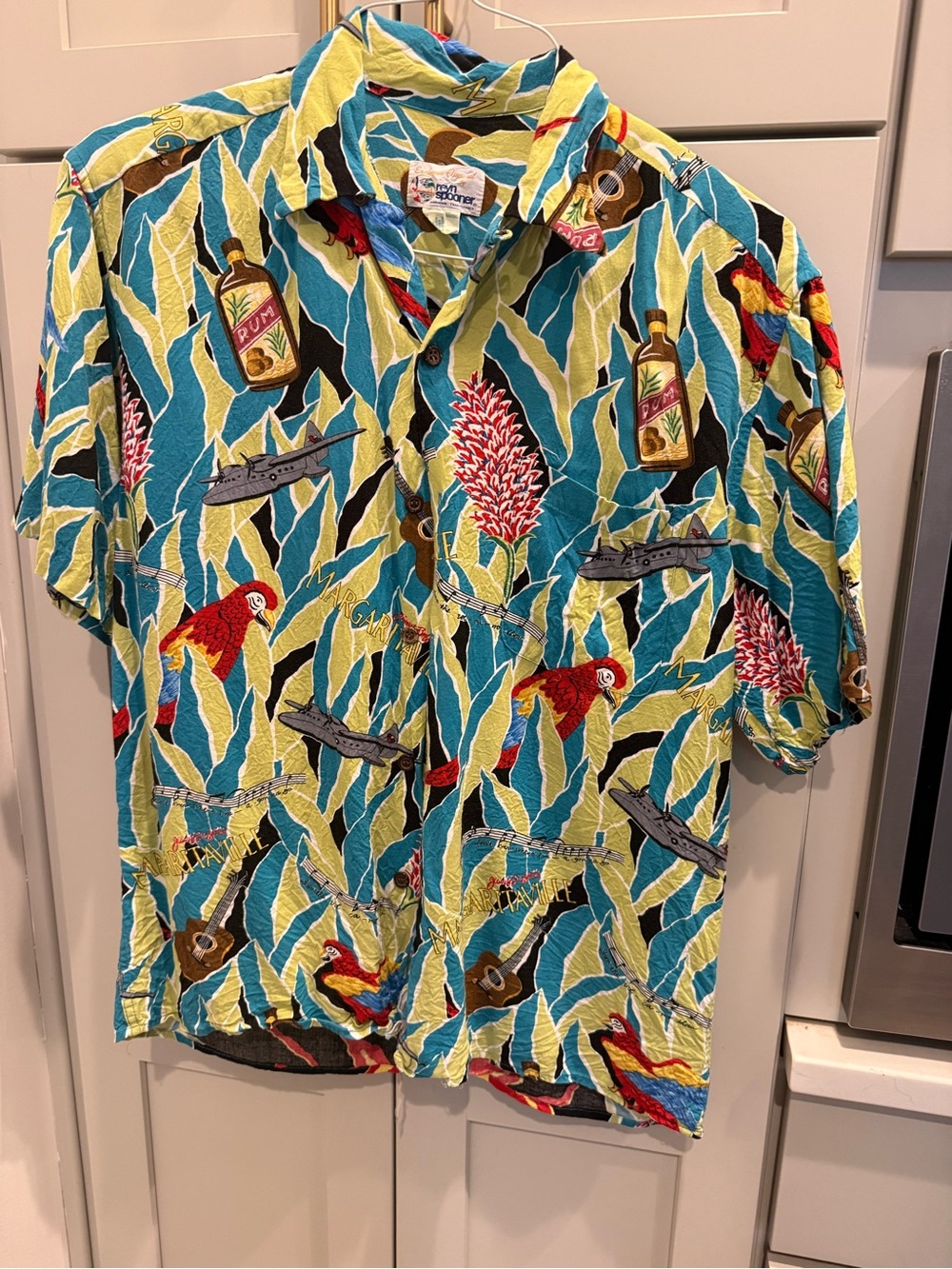 Vtg Reyn Spooner Margaritaville Jimmy Buffet Hawaiian Volcano Silk Shirt Small